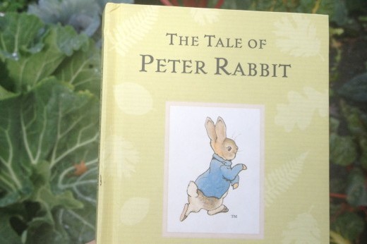 an open copy of The Tale of Peter Rabbit